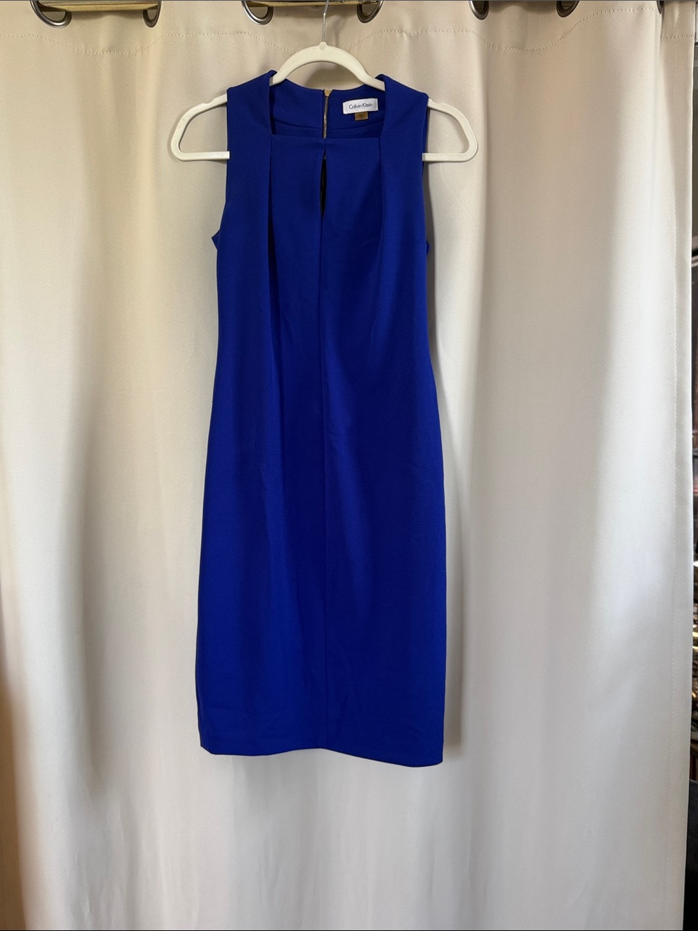 Calvin Klein Cobalt Sheath Midi Dress